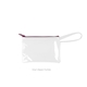 a clear bag & fuchsia zipper poptart to go vinyl coin pouch