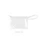 a clear bag & natural zipper poptart to go vinyl coin pouch