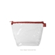 a clear bag & nantucket red zipper tweedle dum cosmetic bag