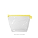 a clear bag & lemon chiffon zipper tweedle dum cosmetic bag