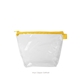 a clear bag & daffodil zipper tweedle dum cosmetic bag