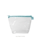 a clear bag & pool blue zipper tweedle dum cosmetic bag