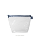 a clear bag & bluebird zipper tweedle dum cosmetic bag