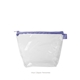 a clear bag & periwinkle zipper tweedle dum cosmetic bag