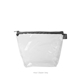 a clear bag & gray zipper tweedle dum cosmetic bag
