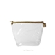 a clear bag & khaki zipper tweedle dum cosmetic bag