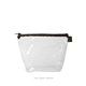 a clear bag & espresso zipper tweedle dum cosmetic bag