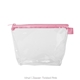 a clear bag & tickled pink zipper tweedle dee cosmetic bag