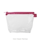 a clear bag & flamingo zipper tweedle dee cosmetic bag