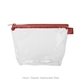 a clear bag & nantucket red zipper tweedle dee cosmetic bag