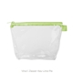a clear bag & key lime pie zipper tweedle dee cosmetic bag