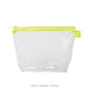 a clear bag & citron zipper tweedle dee cosmetic bag