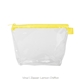 a clear bag & lemon chiffon zipper tweedle dee cosmetic bag