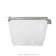 a clear bag & driftwood zipper tweedle dee cosmetic bag