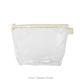 a clear bag & natural zipper tweedle dee cosmetic bag