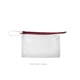 a clear bag & sangria zipper jetsetter medium - clear vinyl