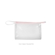 a clear bag & fairytale pink zipper jetsetter medium - clear vinyl