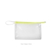 a clear bag & citron zipper jetsetter medium - clear vinyl
