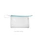 a clear bag & pool blue zipper jetsetter medium - clear vinyl