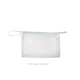 a clear bag & powder blue zipper jetsetter medium - clear vinyl