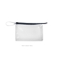 a clear bag & navy zipper jetsetter medium - clear vinyl