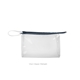 a clear bag & midnight zipper jetsetter medium - clear vinyl