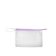 aerial view a clear bag & lavender zipper jetsetter medium - clear vinyl, image 1 of 2