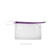 a clear bag & purple zipper jetsetter medium - clear vinyl