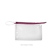 a clear bag & fuchsia zipper jetsetter medium - clear vinyl