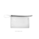 a clear bag & gray zipper jetsetter medium - clear vinyl