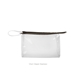 a clear bag & espresso zipper jetsetter medium - clear vinyl