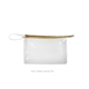 a clear bag & harvest tan zipper jetsetter medium - clear vinyl