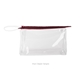 a clear bag & sangria zipper jetsetter large - clear vinyl