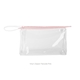 a clear bag & fairytale pink zipper jetsetter large - clear vinyl