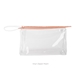 a clear bag & peach zipper jetsetter large - clear vinyl
