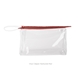 a clear bag & nantucket red zipper jetsetter large - clear vinyl