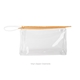 a clear bag & creamsicle zipper jetsetter large - clear vinyl