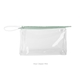 a clear bag & mint zipper jetsetter large - clear vinyl