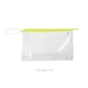 a clear bag & citron zipper jetsetter large - clear vinyl