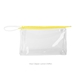 a clear bag & lemon chiffon zipper jetsetter large - clear vinyl