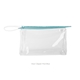 a clear bag & pool blue zipper jetsetter large - clear vinyl