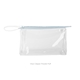 a clear bag & powder blue zipper jetsetter large - clear vinyl