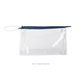 a clear bag & bluebird zipper jetsetter large - clear vinyl