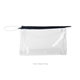 a clear bag & navy zipper jetsetter large - clear vinyl