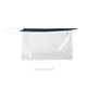 a clear bag & midnight zipper jetsetter large - clear vinyl
