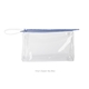 a clear bag & sky blue zipper jetsetter large - clear vinyl