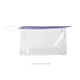 a clear bag & periwinkle zipper jetsetter large - clear vinyl