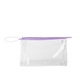 aerial view a clear bag & lavender zipper jetsetter large - clear vinyl, image 1 of 2