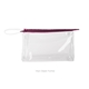 a clear bag & fuchsia zipper jetsetter large - clear vinyl