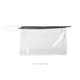 a clear bag & gray zipper jetsetter large - clear vinyl